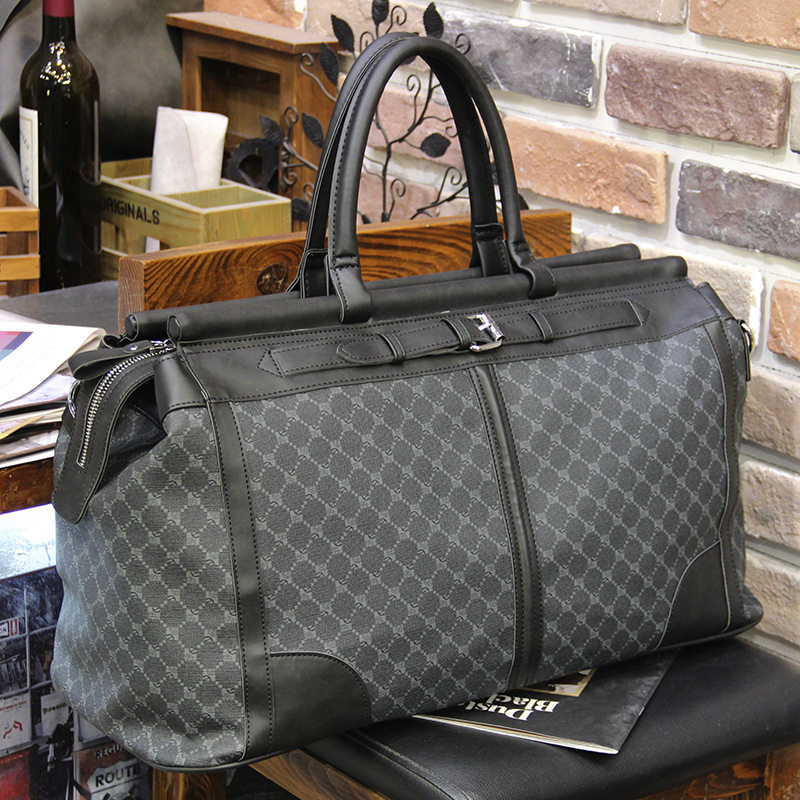 Luxury Bags Storage - Fashion Plaid Travel Bag Men Handbag