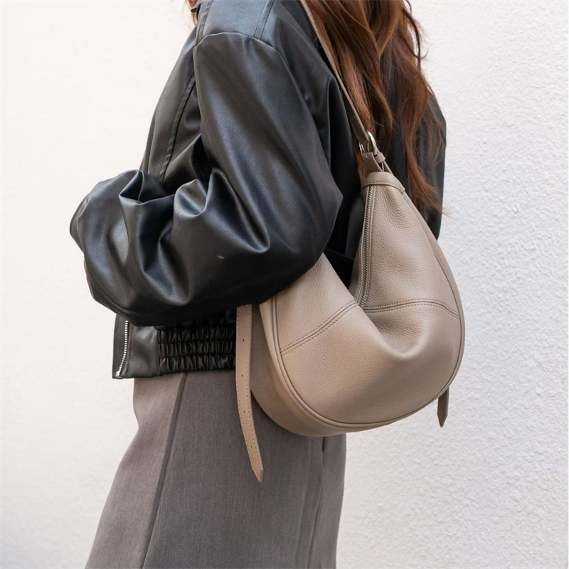 Luxury Bags Quality - BURMINSA Slouchy Genuine Leather Hobo Bags