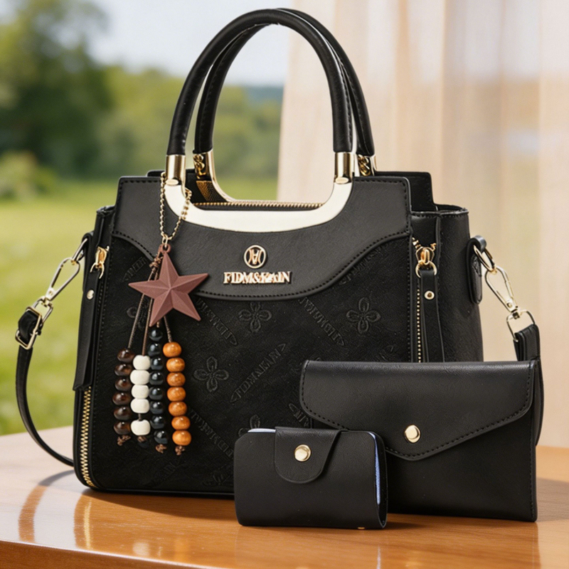 Stylish women's handbag, solid - Luxurious Bag review and price
