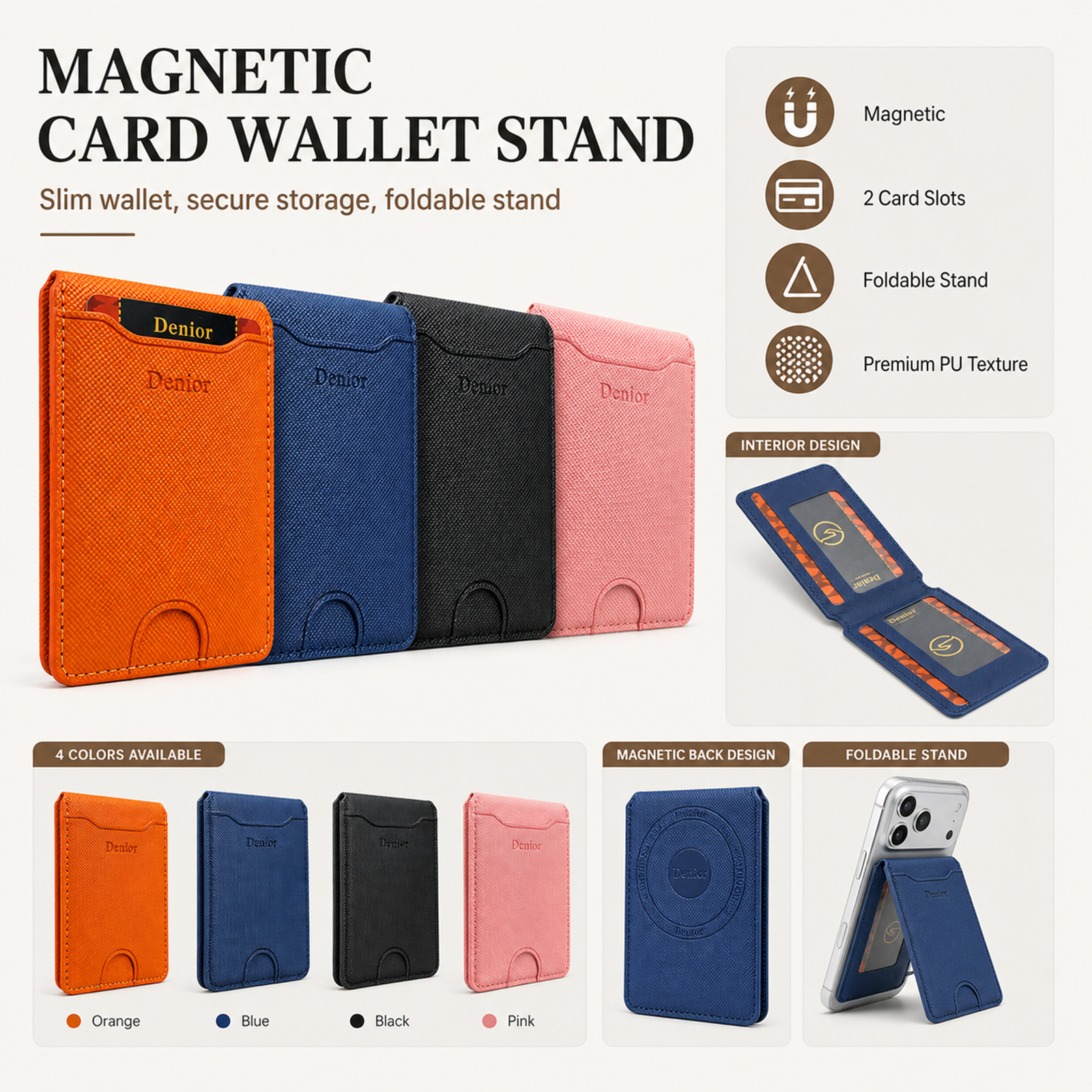Mobile Phone Wallet Stand Magn - Luxury Bags Storage review and price