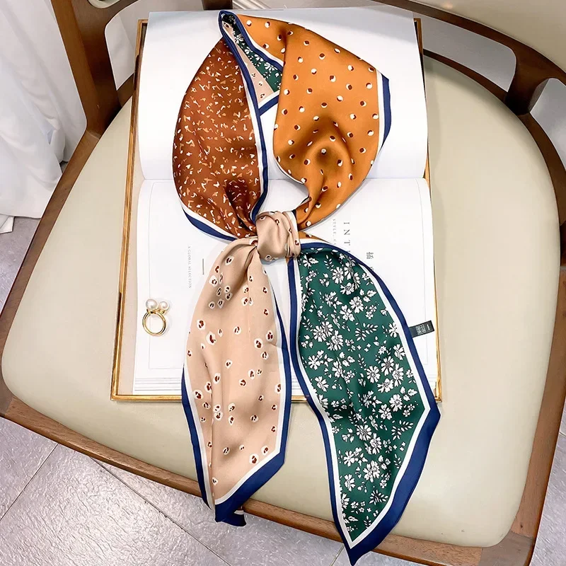 Design Print Skinny Scarf Plai - Luxury Bags Designer review and price