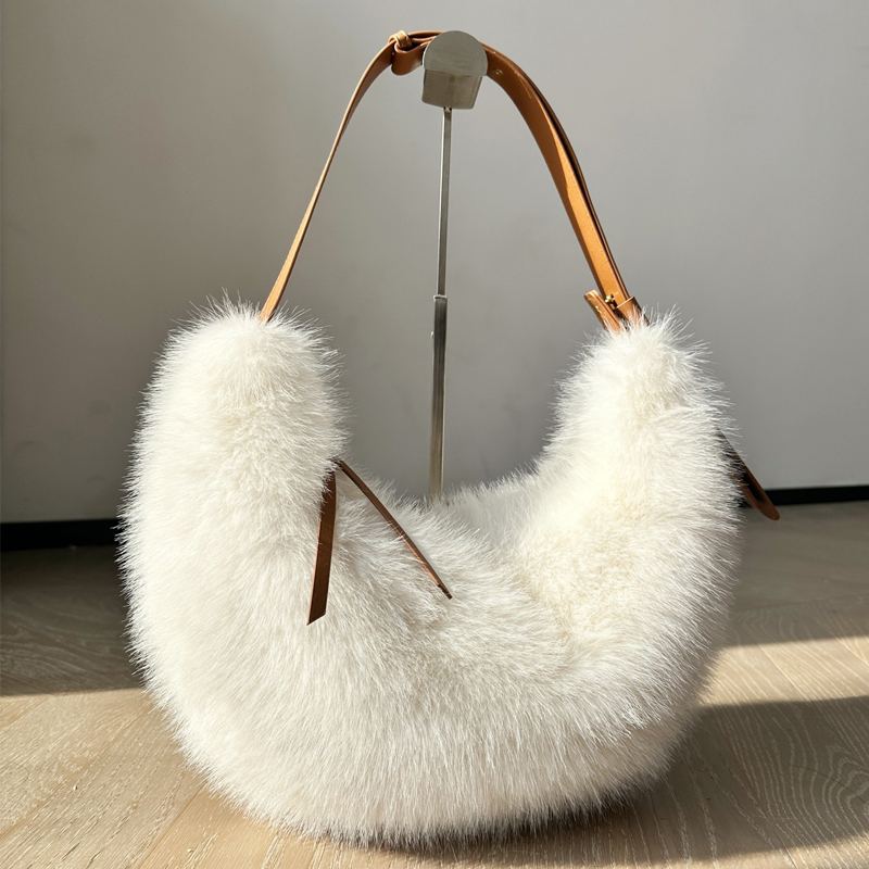 Fashion Faux Fur Half Moon Bag - Luxury Bags Of 2026 review and price