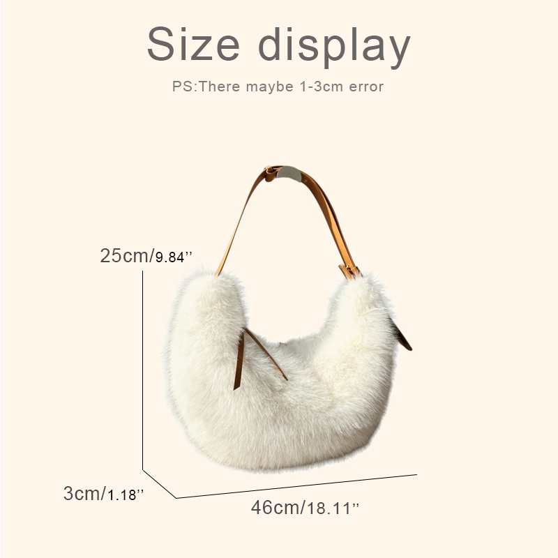 Fashion Faux Fur Half Moon Bag - Luxury Bags Of 2026 review and price