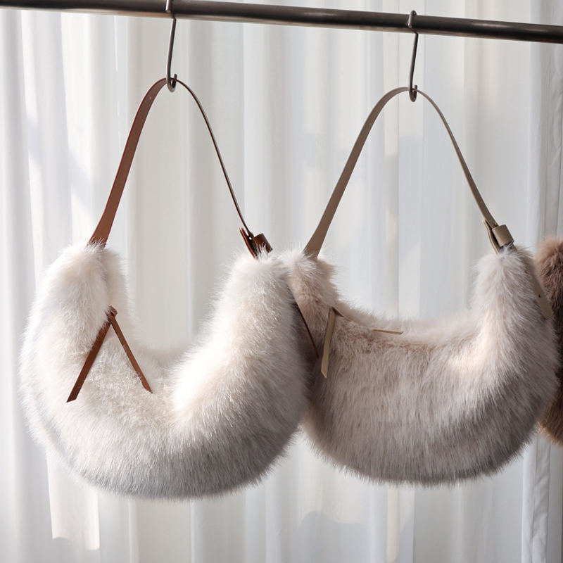 Fashion Faux Fur Half Moon Bag - Luxury Bags Of 2026 review and price
