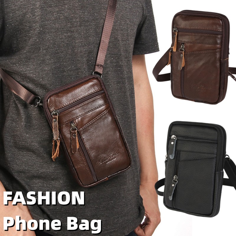 Men Luxury Genuine Leather Pho - Luxury Bags Quality review and price