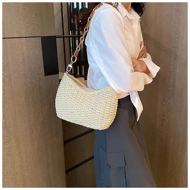 Straw Woven Shoulder Bag for W - Luxurious Bag review and price