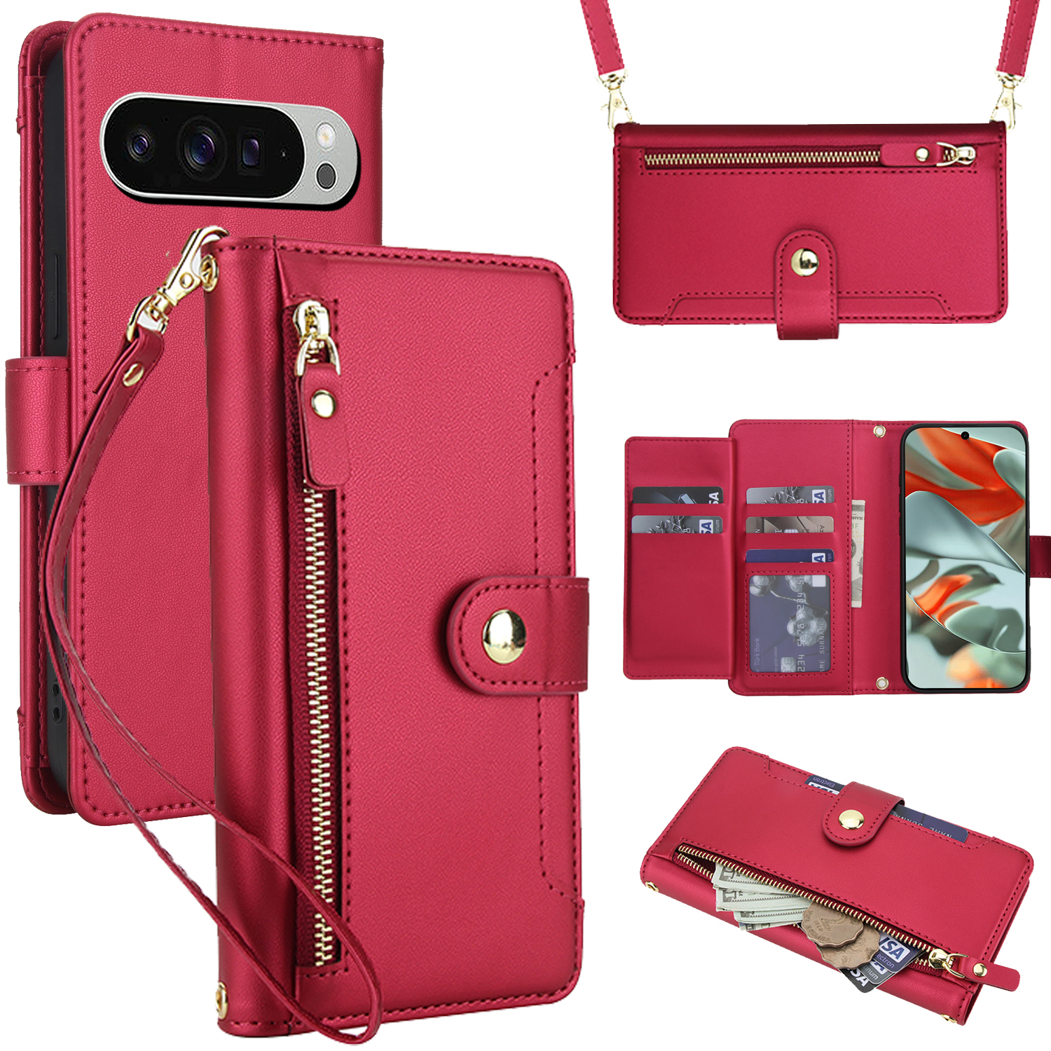 Crossbody Zipper Leather Walle - Luxurious Bag review and price