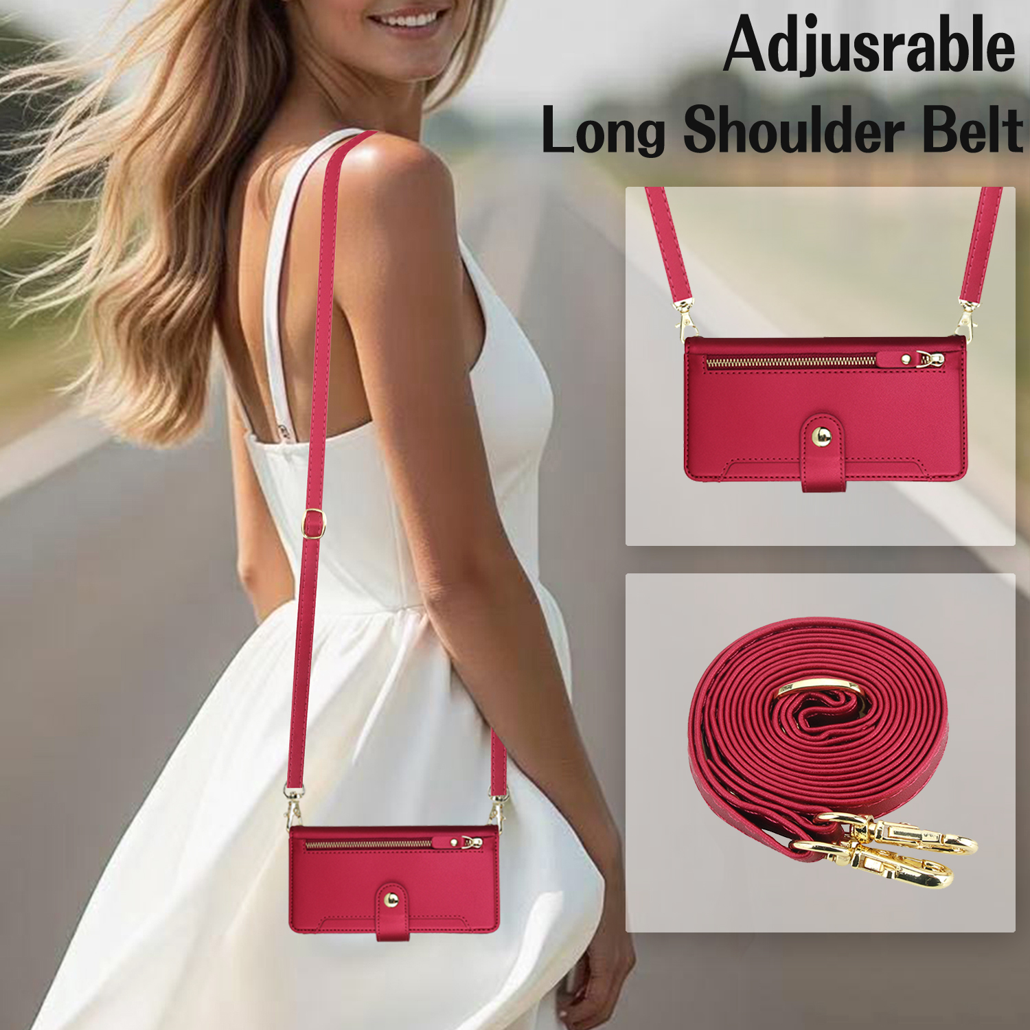 Crossbody Zipper Leather Walle - Luxurious Bag review and price
