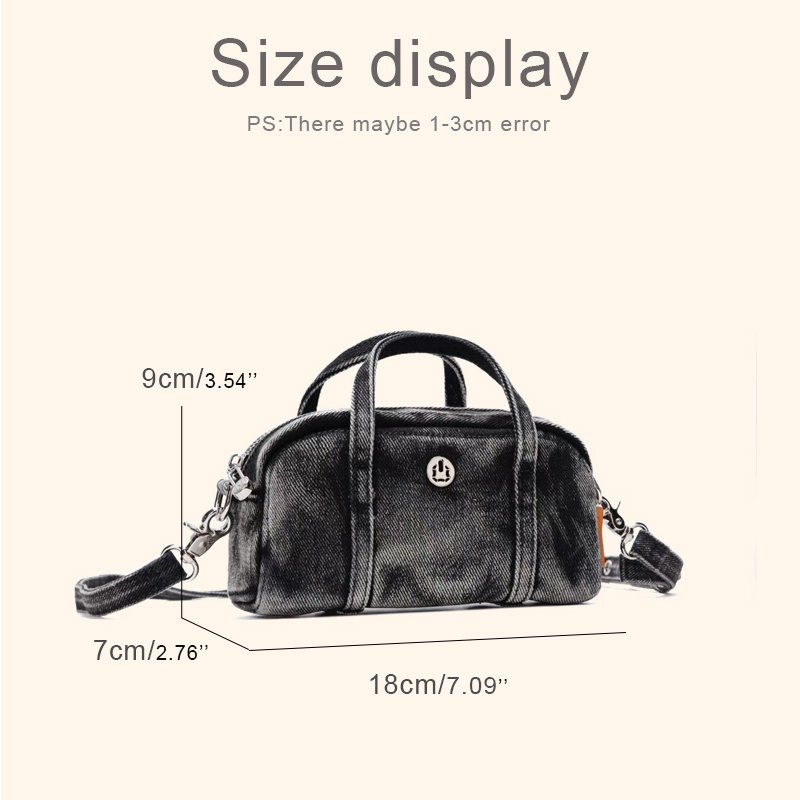 Korean Casual Mini Denim Box B - Luxury Bags Designer review and price