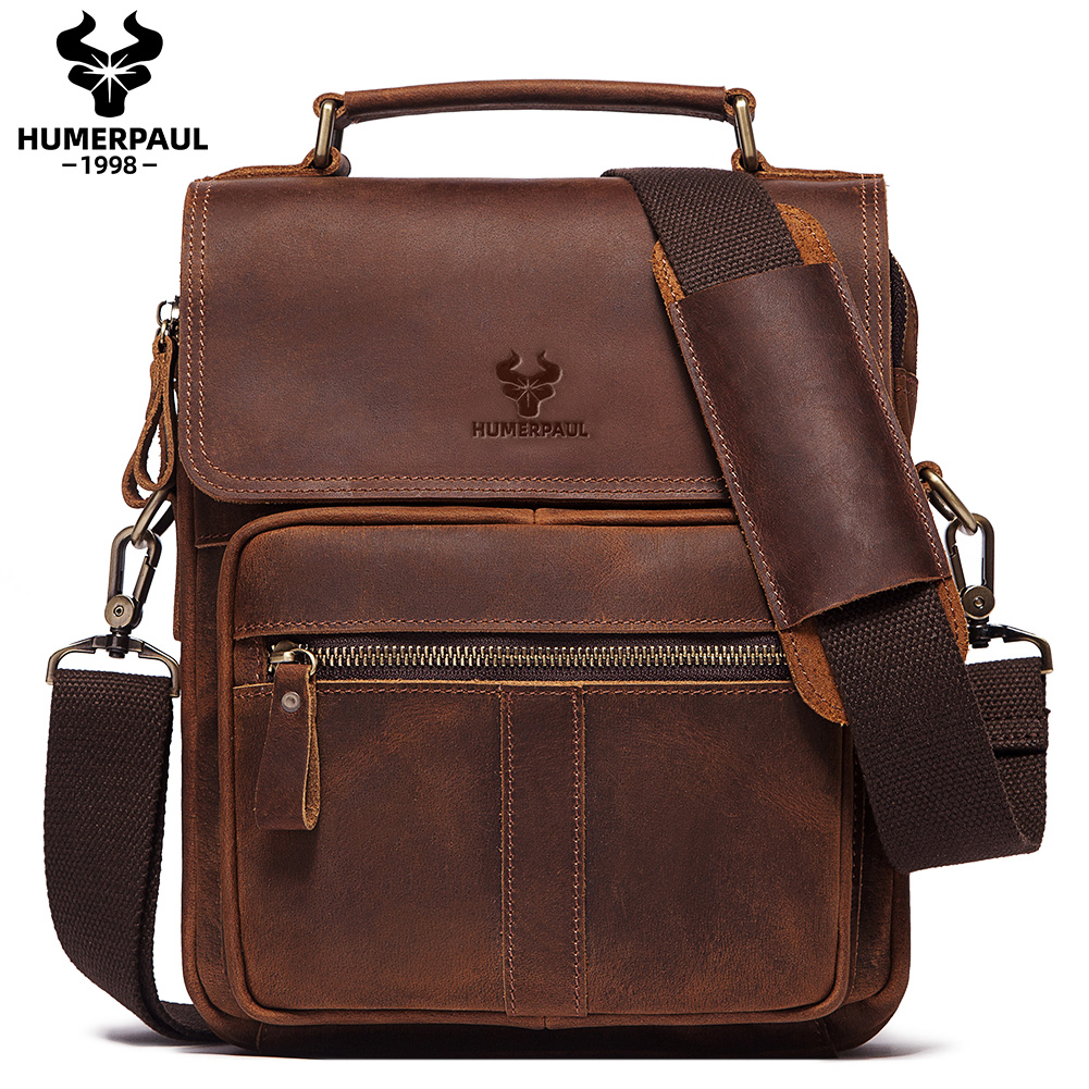 HUMERPAUL Genuine Leather Men' - Luxury Bags Storage review and price