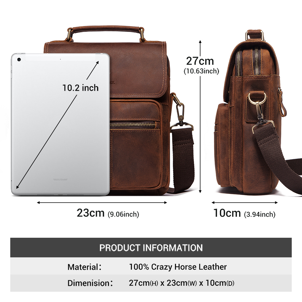 HUMERPAUL Genuine Leather Men' - Luxury Bags Storage review and price